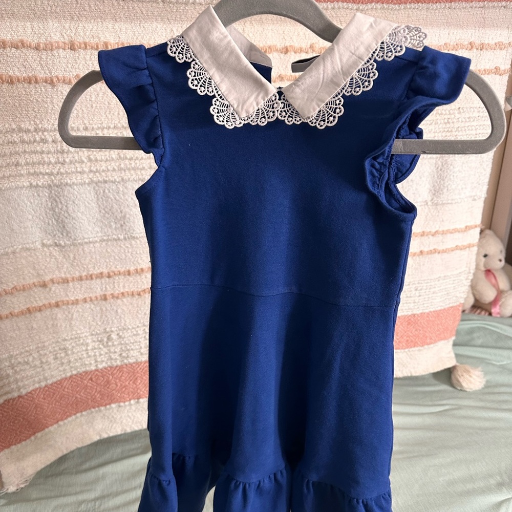 Blue collar dress